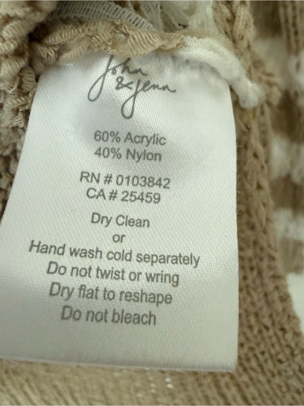 John + Jenn Breezy Stripes Pullover size Small Neutral Motif - Anthropologie - Picture 3 of 10